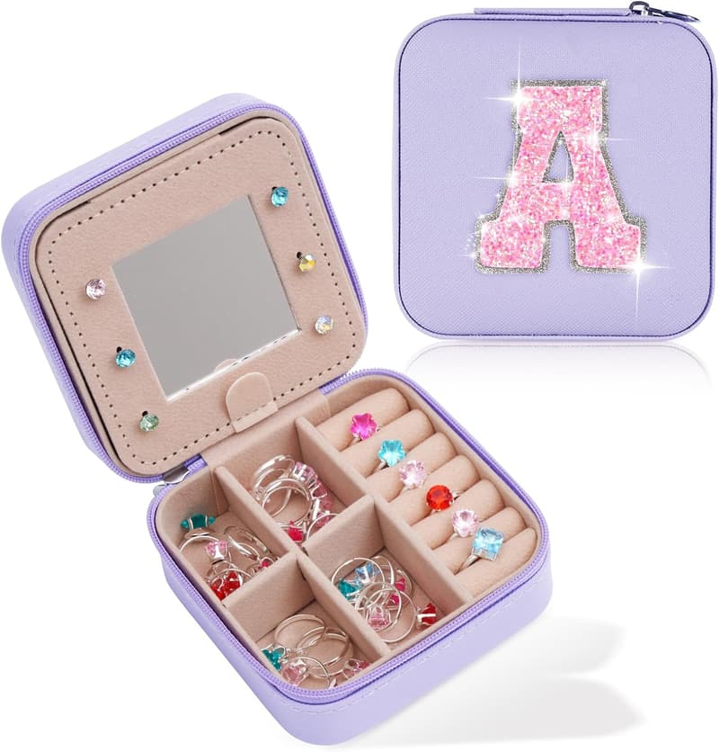 Trendy Graduation Gifts: Lavender Travel Jewelry Case for Teens