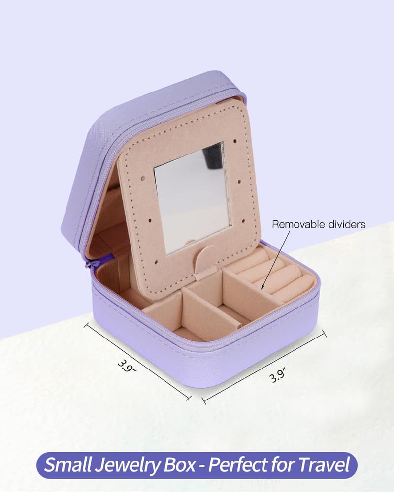 Trendy Graduation Gifts: Lavender Travel Jewelry Case for Teens