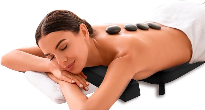 Upgraded Breast Pillow for Massage Tables - Wedge Cushion (Black)