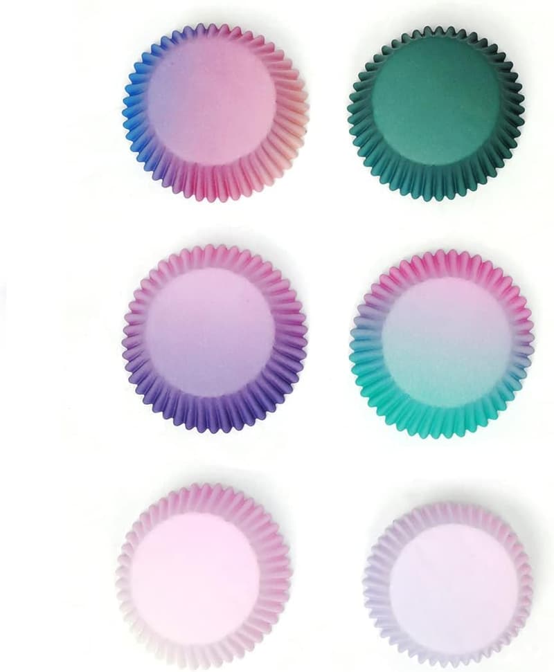 300-Count Standard Cupcake Liners - 6 Designs for Baking