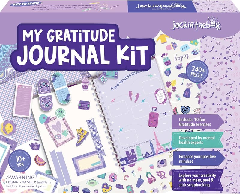 Gratitude Journal Kit for Girls Ages 8-12 – 242 Pieces