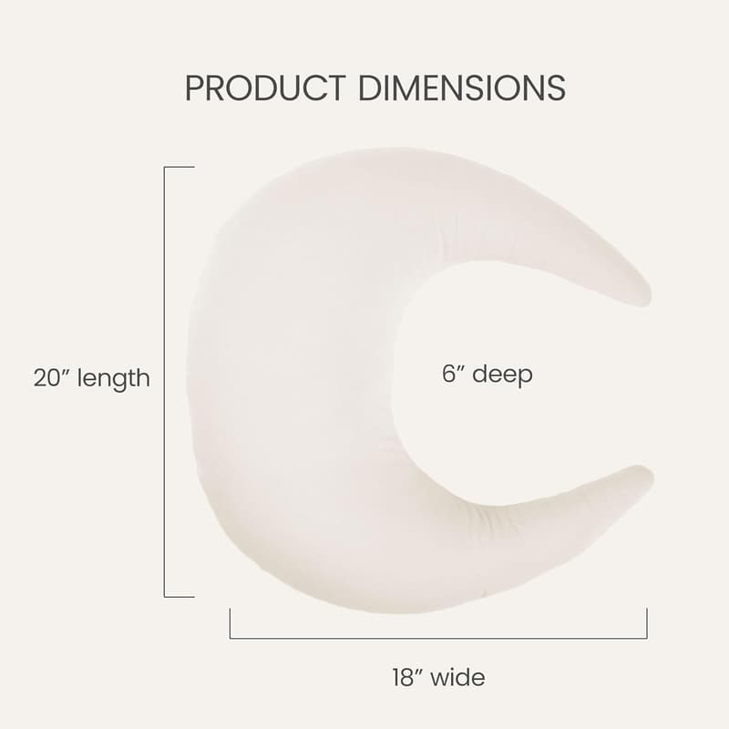 Organic Cotton Nursing Pillow for Bottle & Breastfeeding - Natural