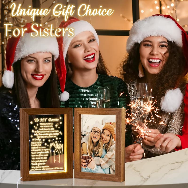 Sister Picture Frame with Night Light - Perfect Birthday Gift