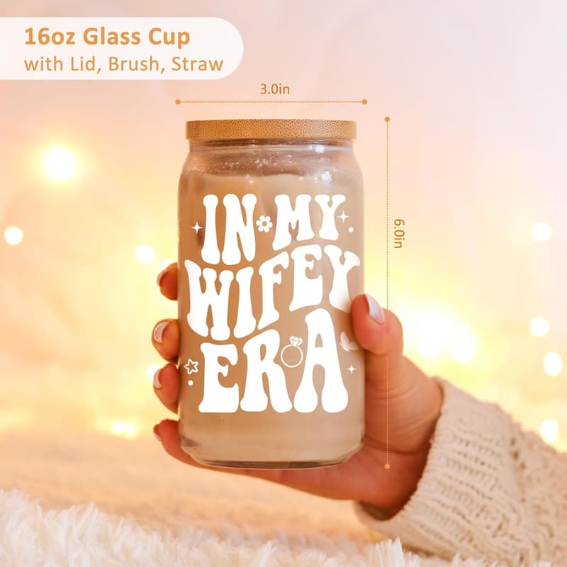 Wedding Gift: Fairy's Gift Wifey Era Coffee Cup with Lid & Straw