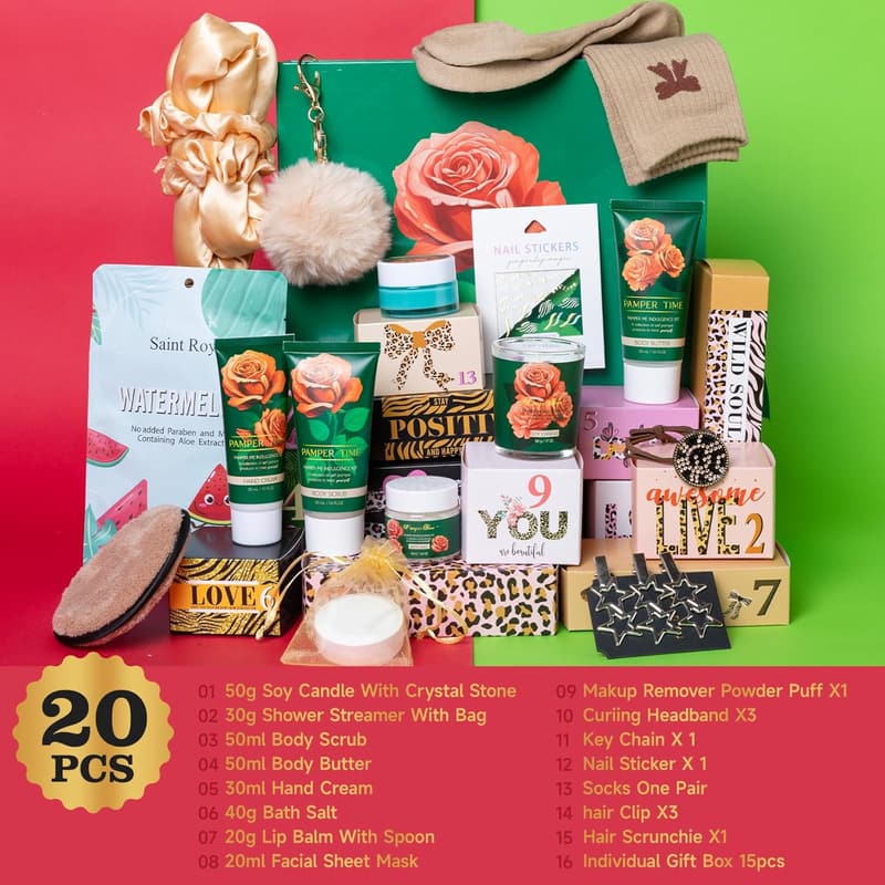Mother's Day Spa Gift Box for Women - 20 PCS Beauty Kit