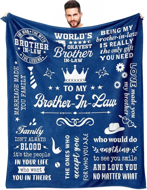 Father's Day Throw Blanket for Brother-in-Law, 60