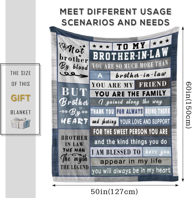 Brother-in-Law Father's Day Ultra Soft Plush Blanket 60