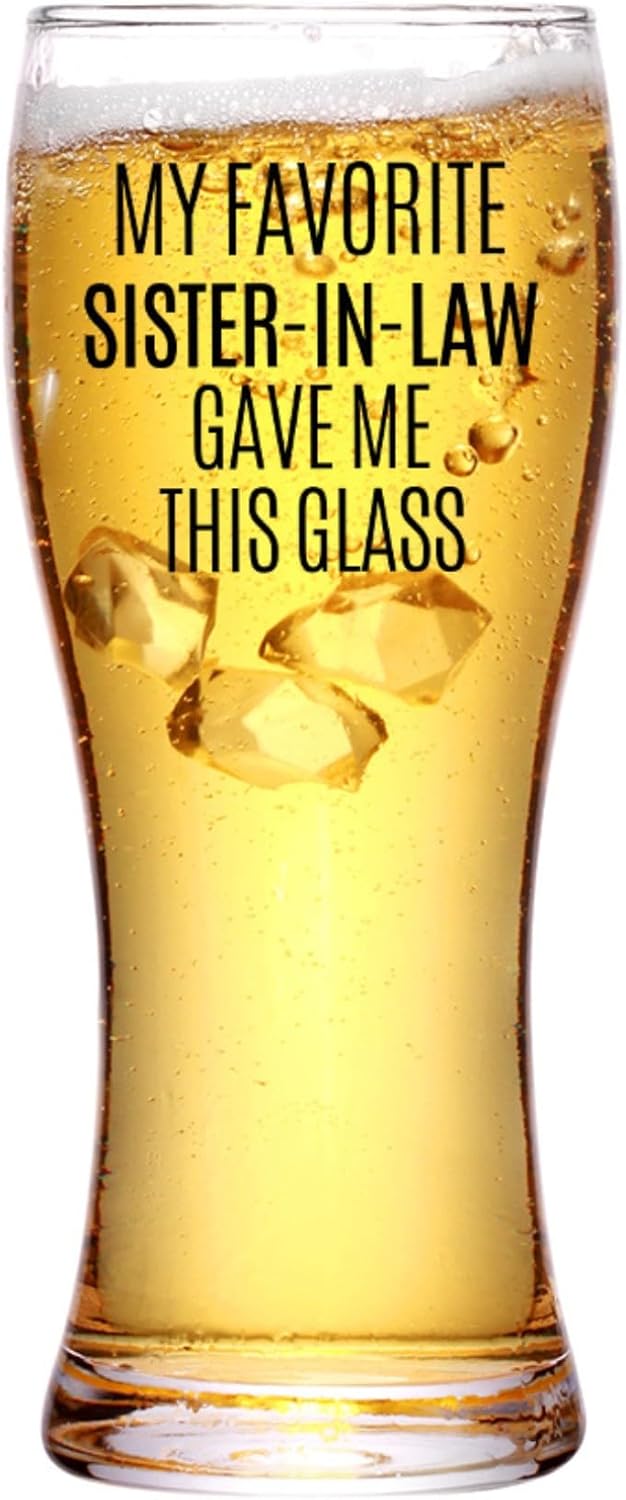 Christmas Gift for Brother-in-Law - Funny Beer Glass Set