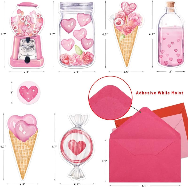 Valentine's Day Scented Cards for Kids, 30-Piece Set