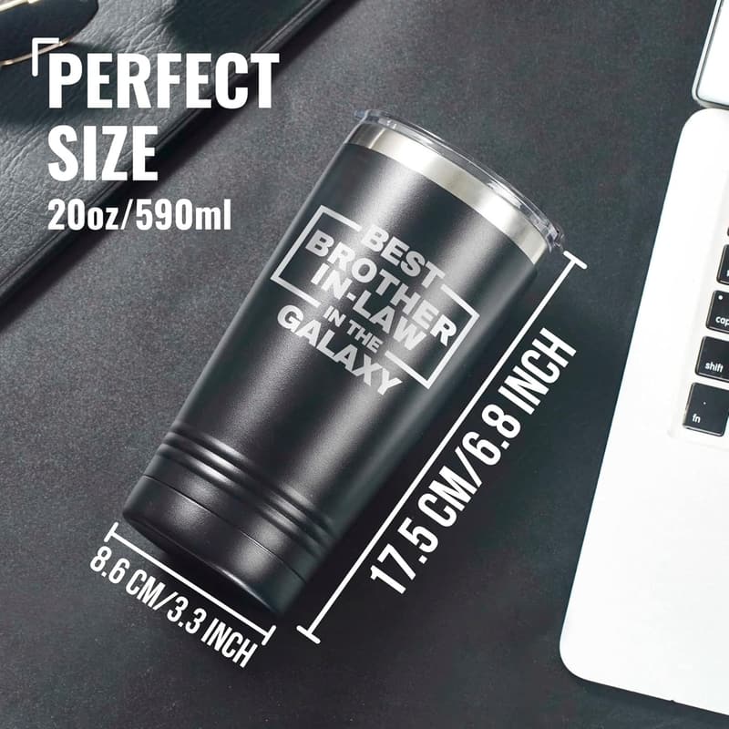 Funny Travel Mug for Brother-in-Law – 20 oz Stainless Steel
