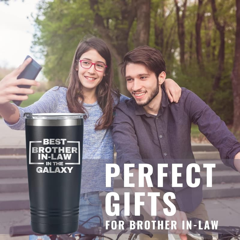 Funny Travel Mug for Brother-in-Law – 20 oz Stainless Steel