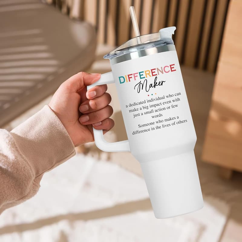 Thank You Gift for Women - 40 oz Insulated Coffee Tumbler