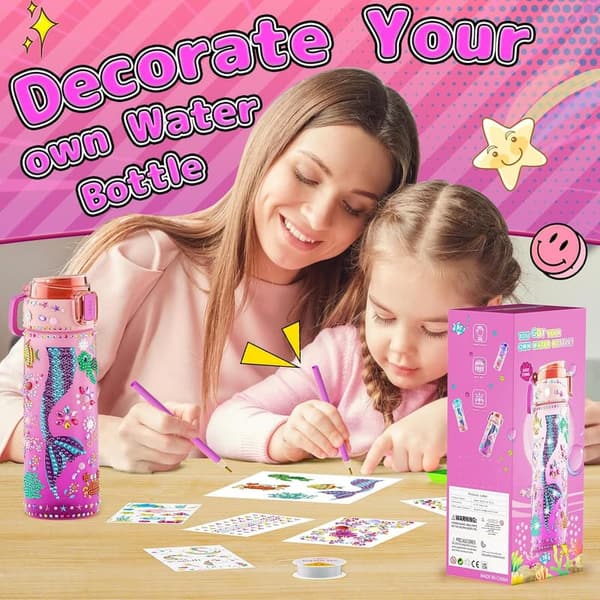 Mermaid Painting & Bracelet Craft Kit for Girls Ages 4-8