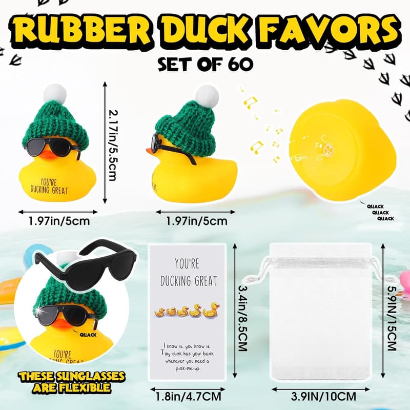 Graduation Employee Inspirational Mini Rubber Ducks Set