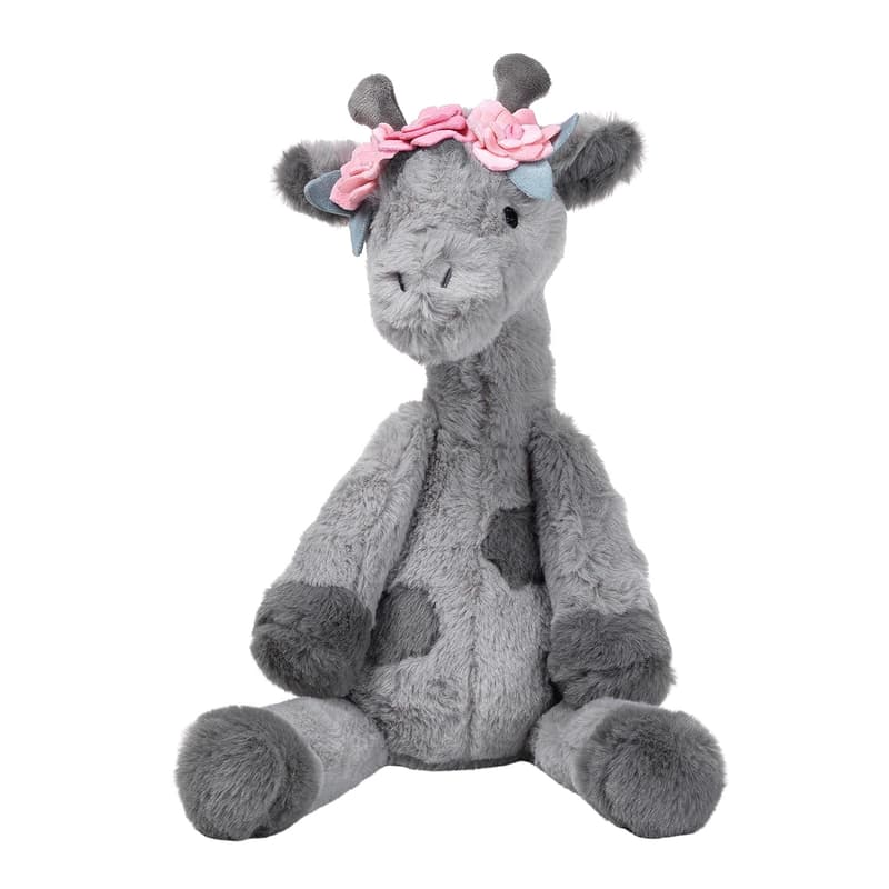 Skylar Gray Plush Giraffe Stuffed Animal Toy