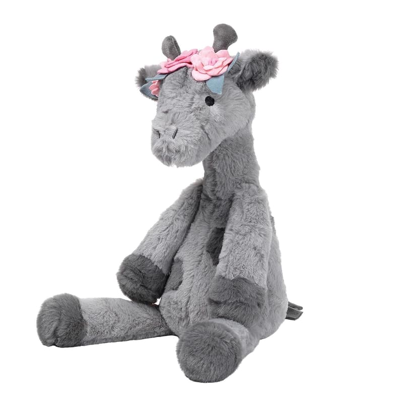 Skylar Gray Plush Giraffe Stuffed Animal Toy