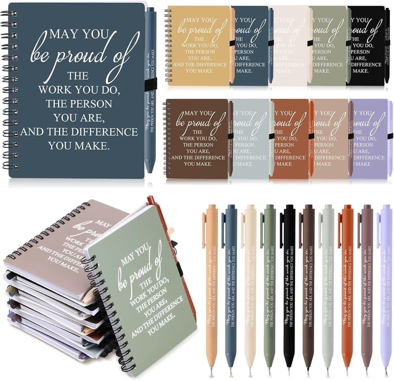Employee Appreciation Gift Set: Inspirational Notebooks & Pens