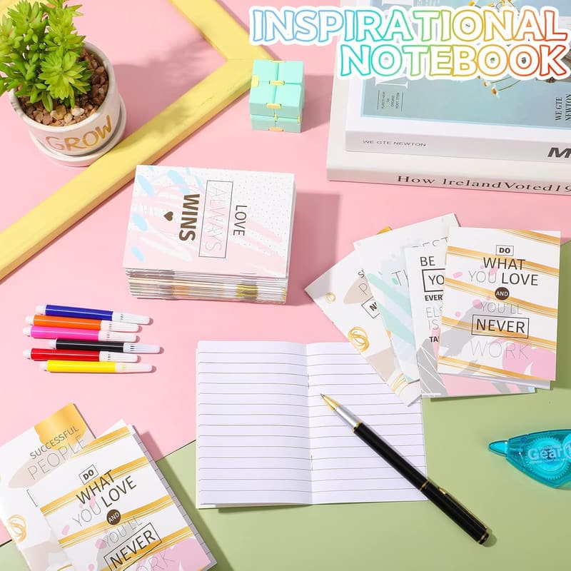 Valentine's Day Mini Motivational Notebooks - 48 Pcs Set