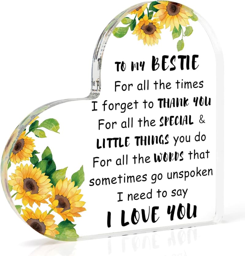 Friendship Birthday Gifts: Acrylic Desk Decor for Women