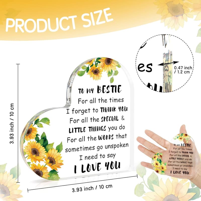 Friendship Birthday Gifts: Acrylic Desk Decor for Women