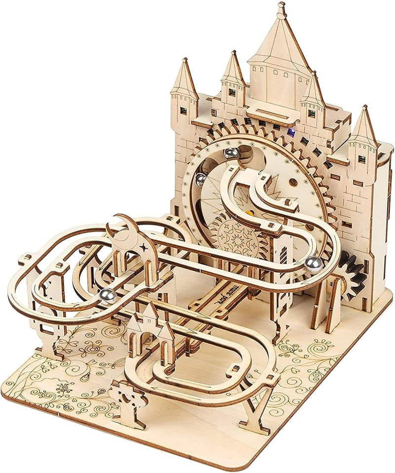 Wooden Marble Run Puzzle Set for Teens & Adults - Educational Toy