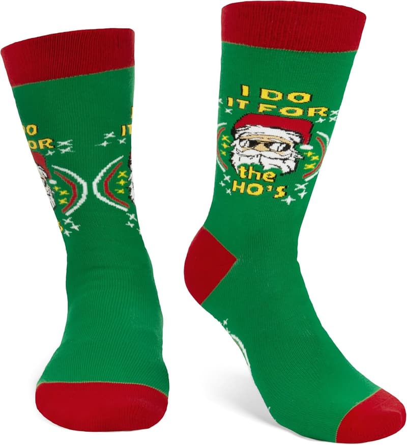 Funny Christmas Socks for Adults - Holiday Stocking Stuffer Gifts