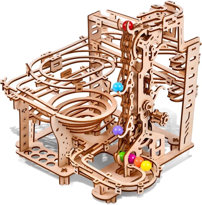 3D Wooden Marble Run Puzzle Kit for Adults & Kids