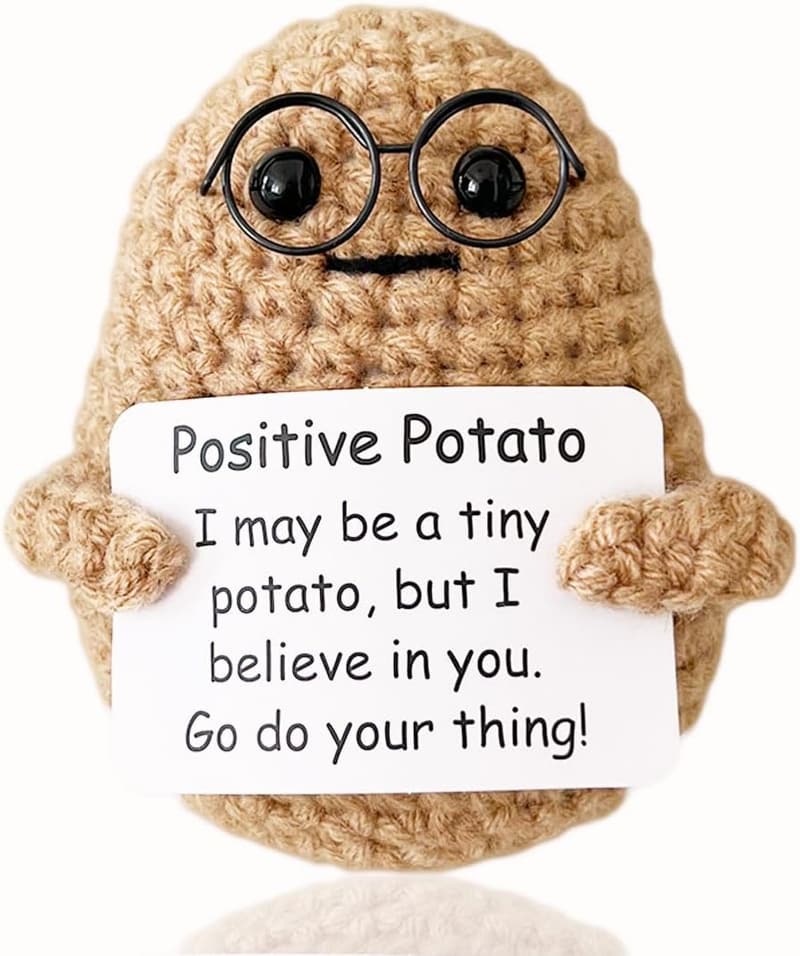 Uplifting Crochet Potato Gift for Friends and Graduates