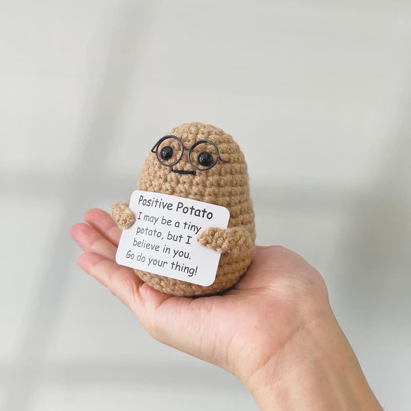 Uplifting Crochet Potato Gift for Friends and Graduates