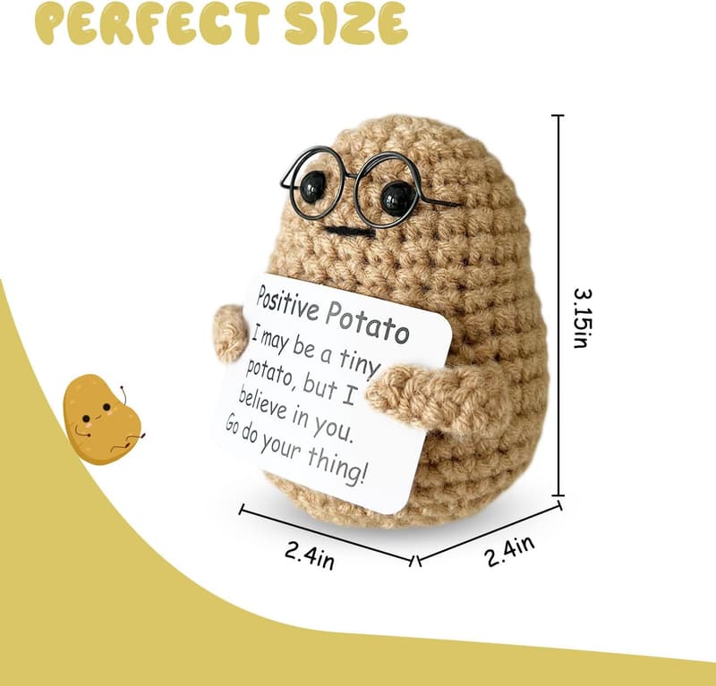 Uplifting Crochet Potato Gift for Friends and Graduates