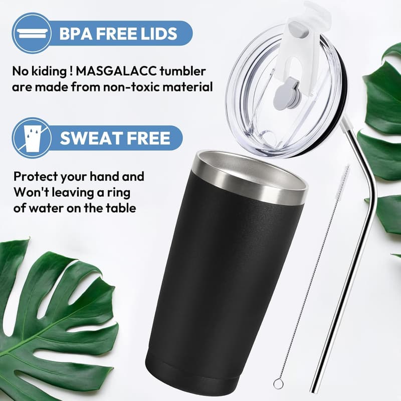 Funny Friendship Tumbler Gift for Women – 20 oz Black Stainless Steel