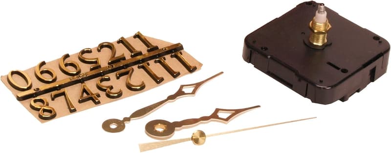 DIY Clock Kit for 3/8-Inch Surfaces, 3-Piece Set