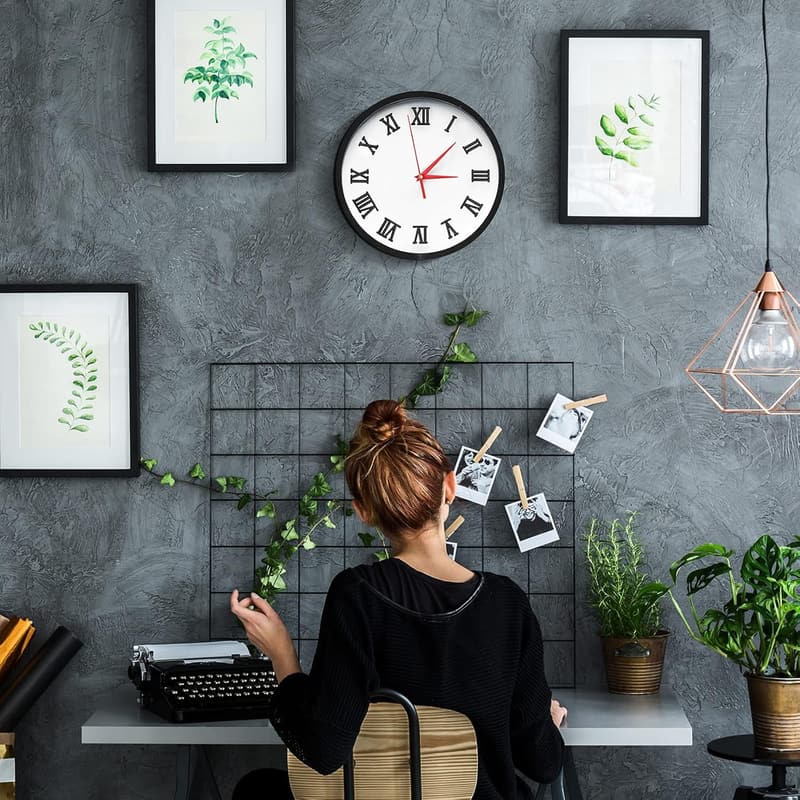 DIY Quartz Wall Clock Kit with 6 Numerals & Battery Operated Mechanism