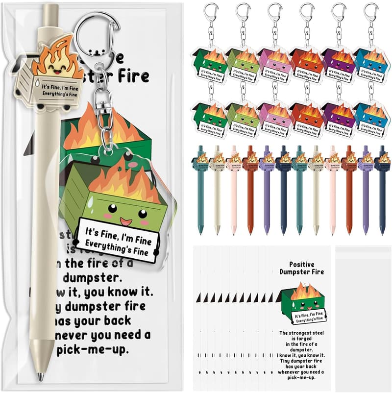 Graduation Gifts Set: Funny Pens, Keychains, & Bookmarks