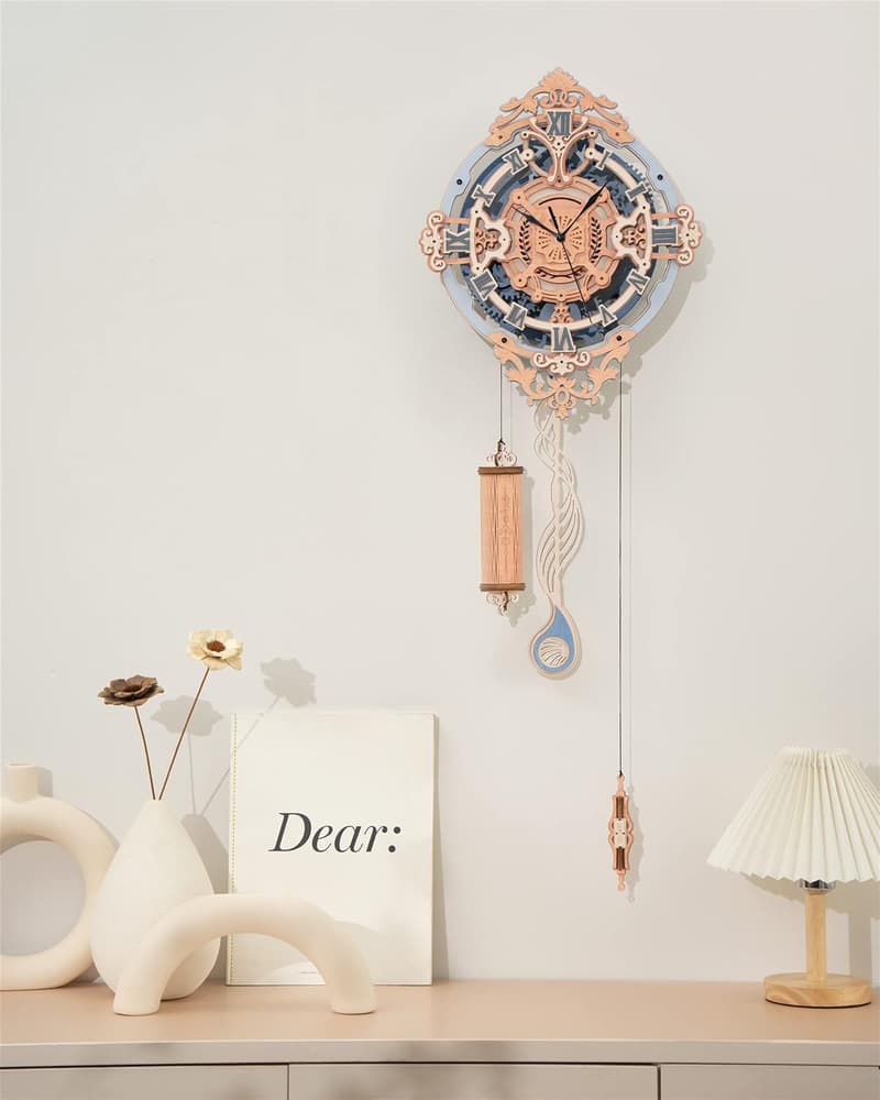 3D Wooden Clock Puzzle Kit for Men - DIY Home Decor