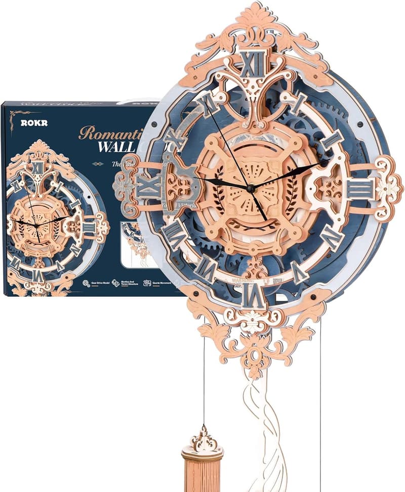 DIY 3D Wooden Quartz Clock Puzzle for Adults & Teens