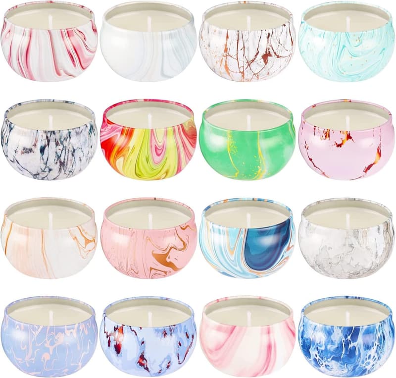 Scented Candle Gift Set for Moms | 16 Natural Soy Wax 2.5oz Jars