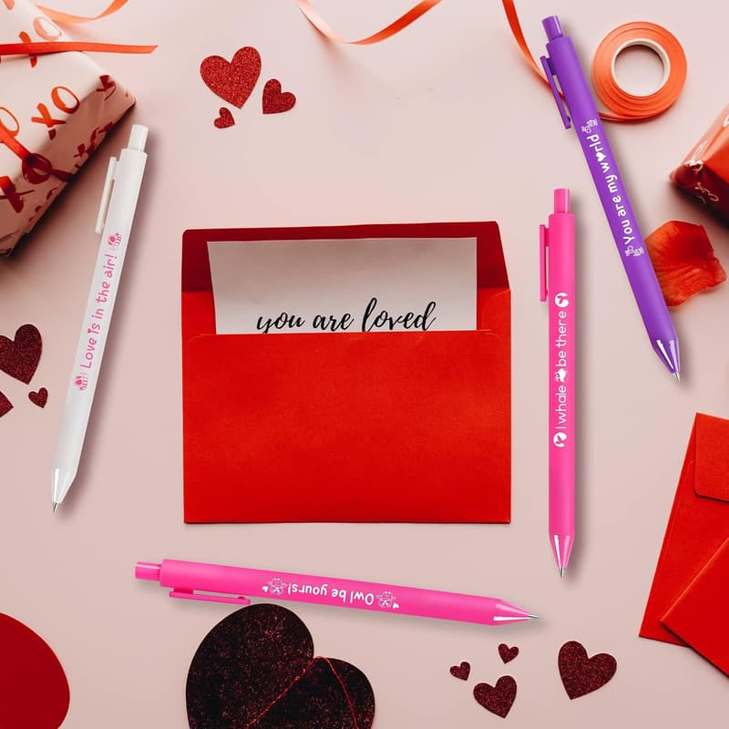 Valentine's Day Funny Pens Set - 12 Pcs Party Favors