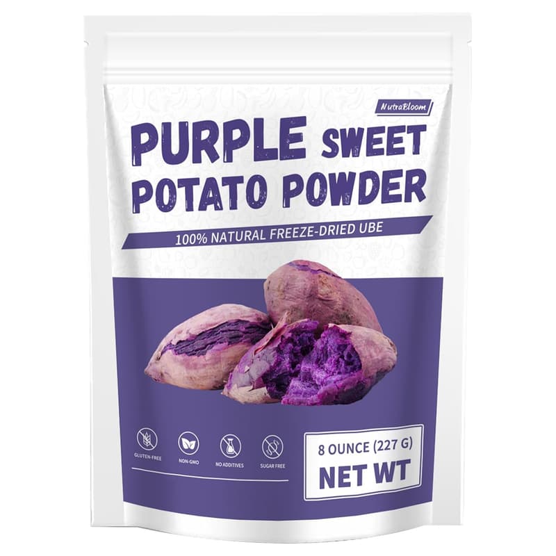 Natural Purple Sweet Potato Powder - 8 Oz Superfood for Baking