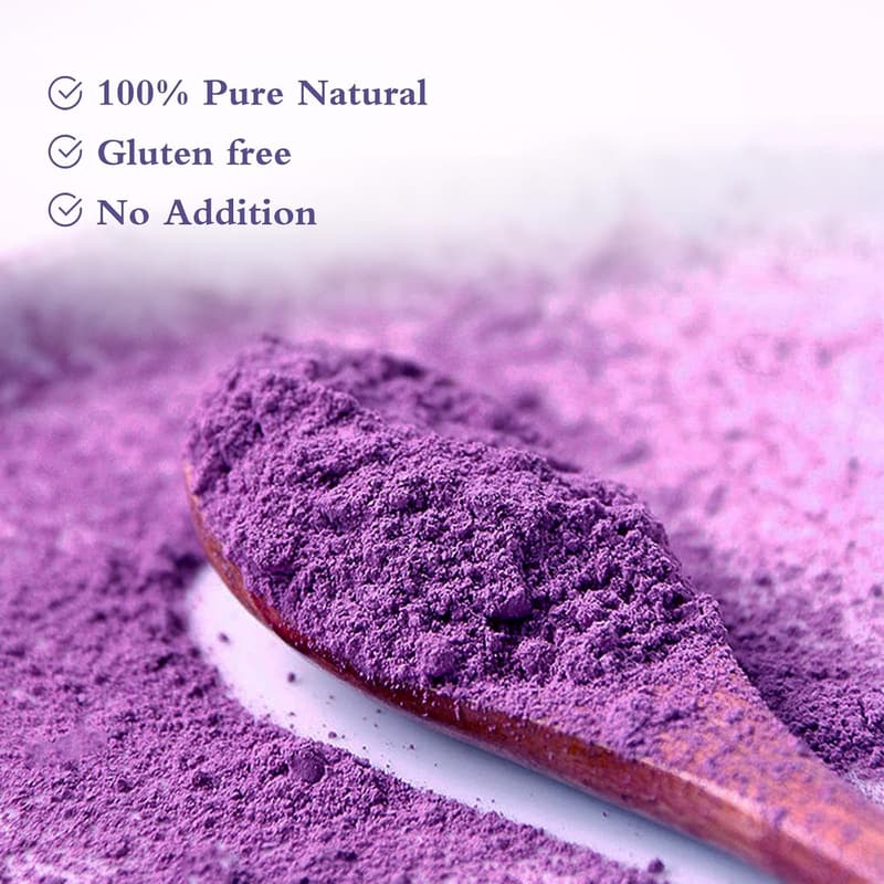 Natural Purple Sweet Potato Powder - 8 Oz Superfood for Baking