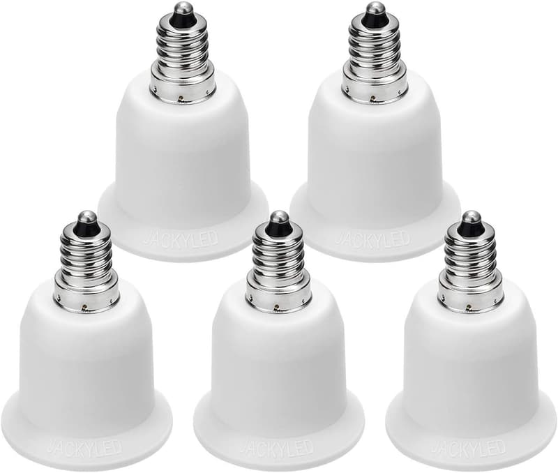 E12 to E26 Adapter Set for Chandelier and Pendant Lights