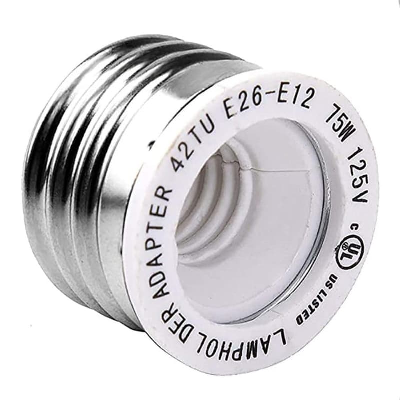 E26 to E12 Light Socket Adapter Set - 4-Pack for Compatibility
