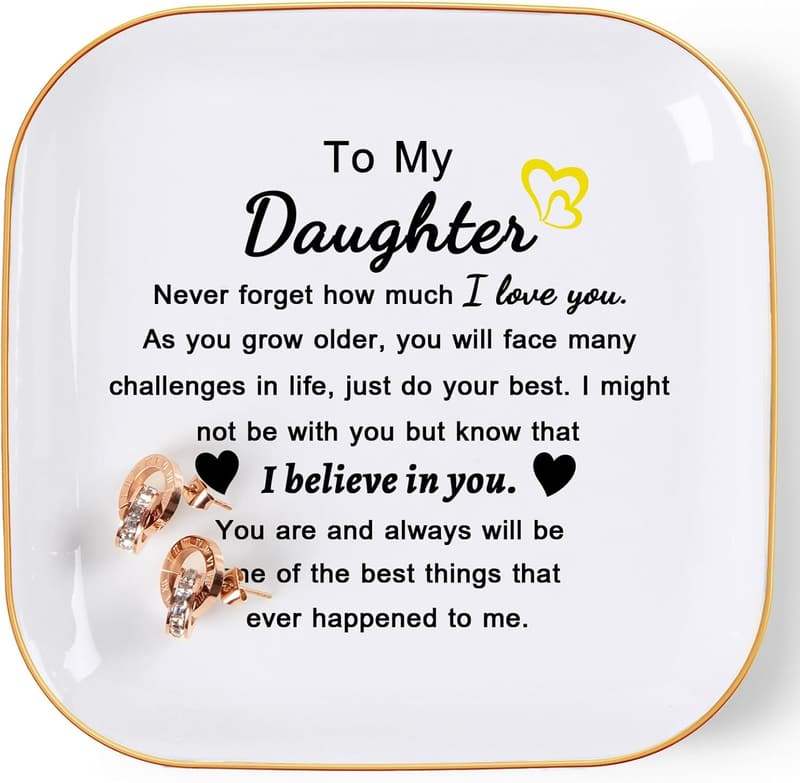 Birthday Jewelry Dish - Unique Gift for Daughter