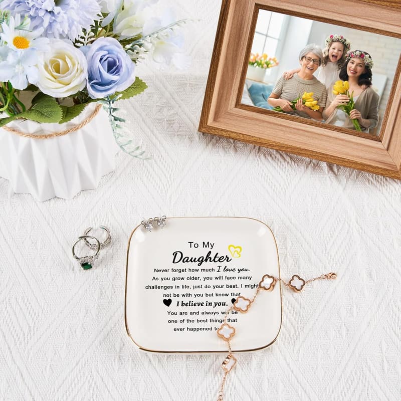 Birthday Jewelry Dish - Unique Gift for Daughter