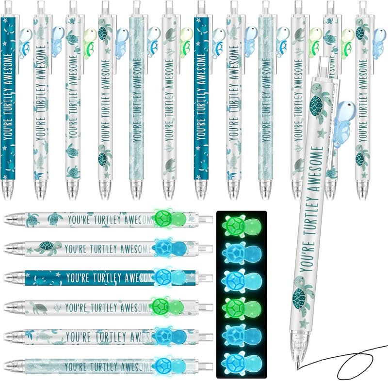 Inspirational Turtle Ballpoint Pens - 60 Pcs Employee Gifts