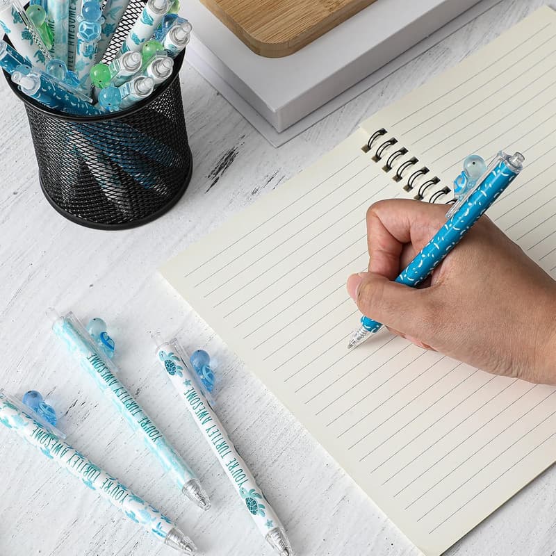 Inspirational Turtle Ballpoint Pens - 60 Pcs Employee Gifts