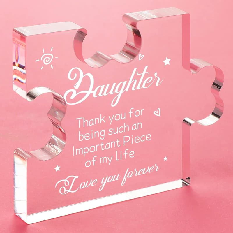 Personalized Acrylic Puzzle Plaque for Daughter - Mother's Day Gift