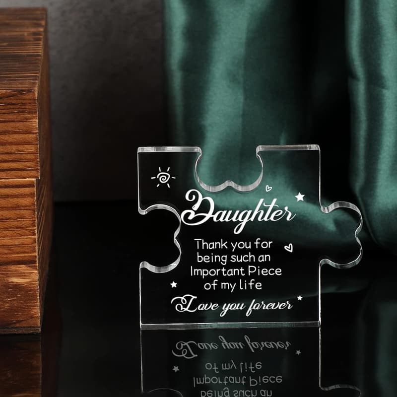 Personalized Acrylic Puzzle Plaque for Daughter - Mother's Day Gift