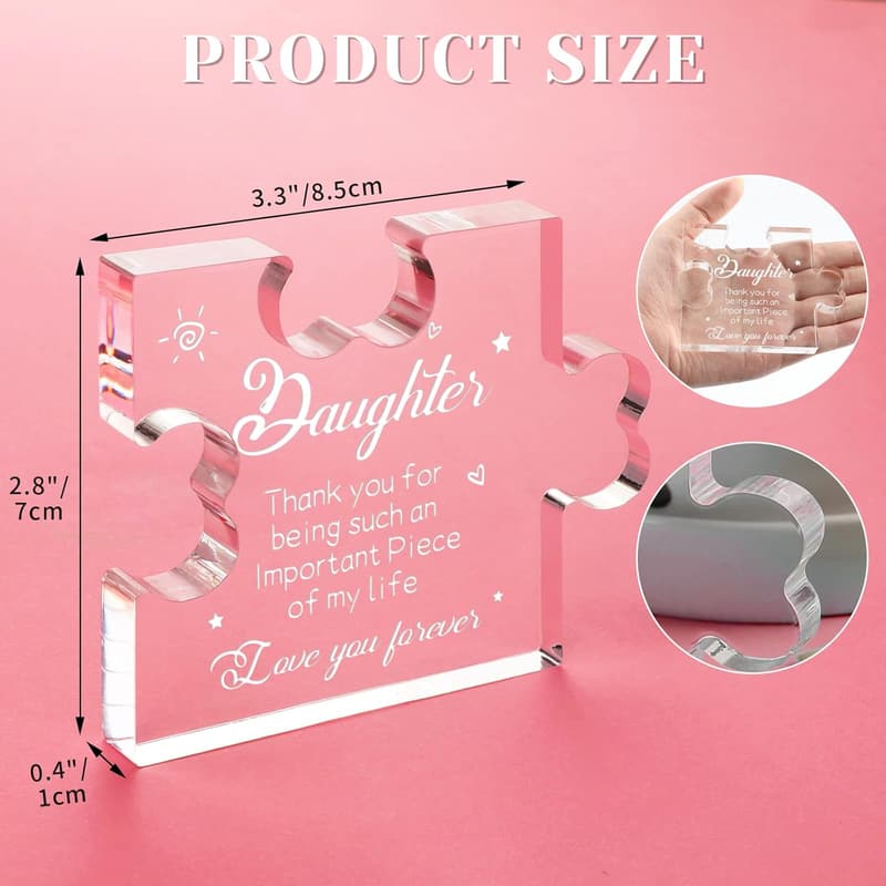Personalized Acrylic Puzzle Plaque for Daughter - Mother's Day Gift
