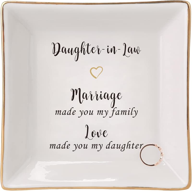 Ceramic Ring Dish Jewelry Tray for Mom and Friends